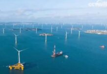 China launches marine facility combining wind power and fish farming